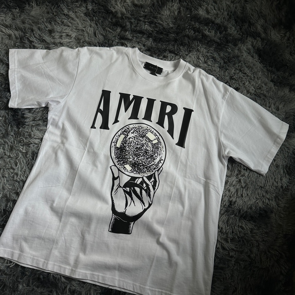 AMIRI White T-Shirt with Black Graphic